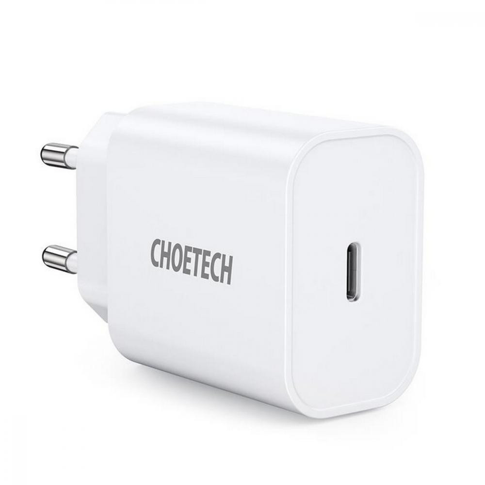 Choetech Q5004 20W USB-C PD Wall Charger White (Q5004-V5-WH) - зображення 1