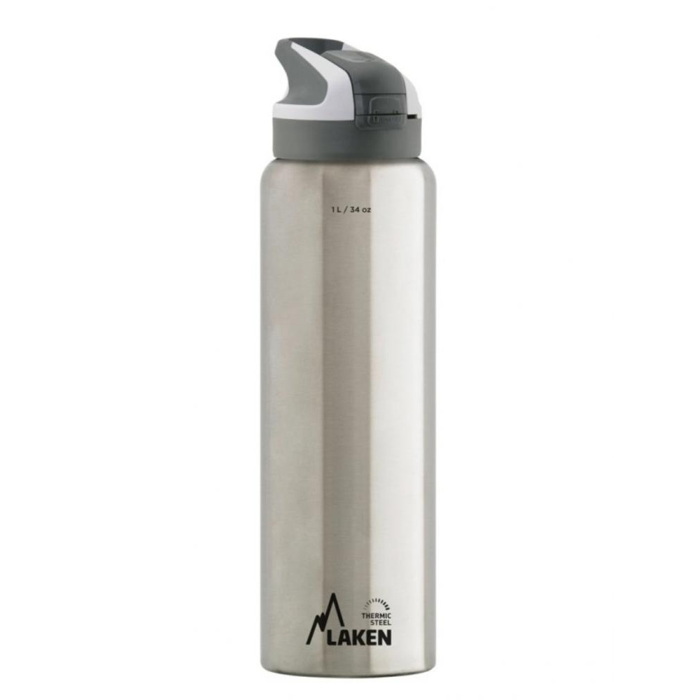 LAKEN Summit Thermo Bottle 1 л Steel (TS10) - зображення 1