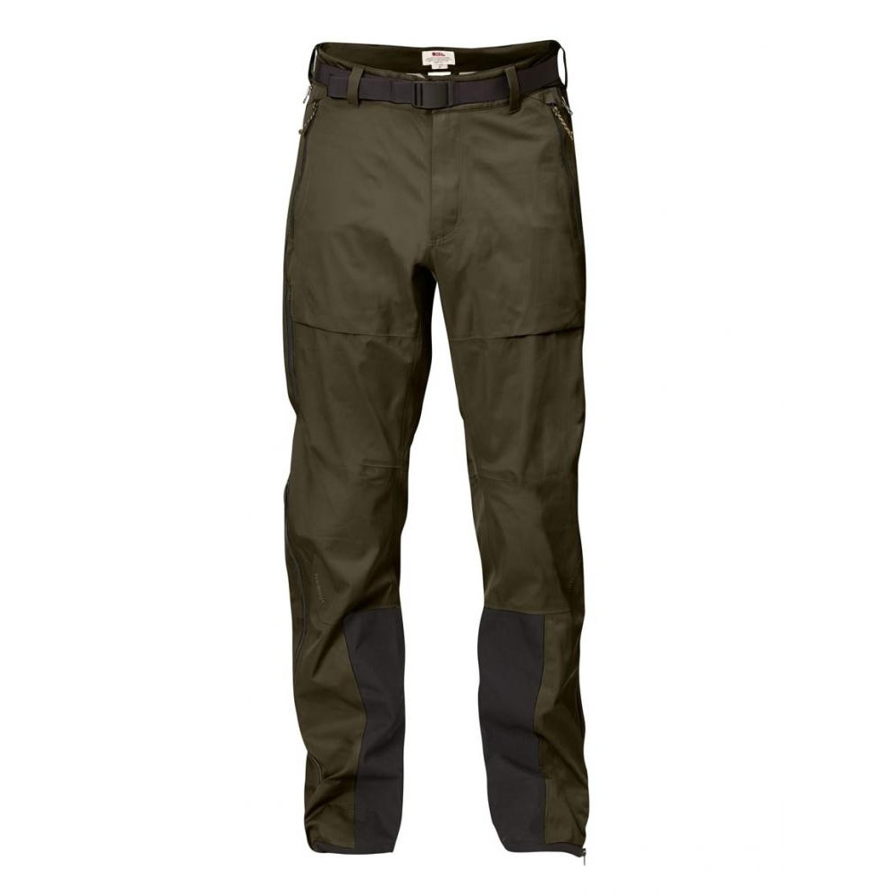 Fjallraven Штани  Keb Eco-Shell Trousers M Long Dark Olive (82415.633) S - зображення 1