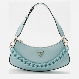   GUESS Сумка крос-боді жіноча  CORINA TOP ZIP SHOULDER BAG HWVP8766180-ICE Світло-бірюзова (800070293647)