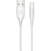 USAMS US-SJ267 U18 USB Type-A to USB Type-C 1m White (SJ267USB02) - зображення 1