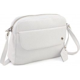 Grande Pelle Жіноча сумка-кроссбоді білого кольору із натуральної шкіри італійського виробництва  (59105)