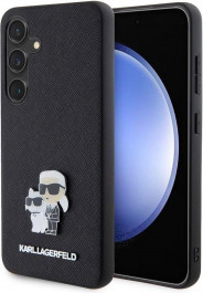 CG Mobile Karl Lagerfeld PU Saffiano Metal Karl and Choupette для Samsung Galaxy S24 Black (KLHCS24LPSAKCMPK)