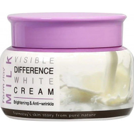 FarmStay Осветляющий крем для лица  Visible Difference White Cream Milk с экстрактом молока 100 г (8809636280