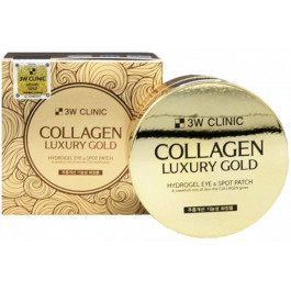 3W CLINIC Патчи для глаз  Collagen & Luxury Gold Eye Patch с коллагеном и золотом 60 шт (8809389032372)