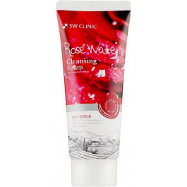 3W CLINIC Очисна пінка для обличчя  Rose Water Cleansing Foam з трояндовою водою 100 мл (8809469774888)