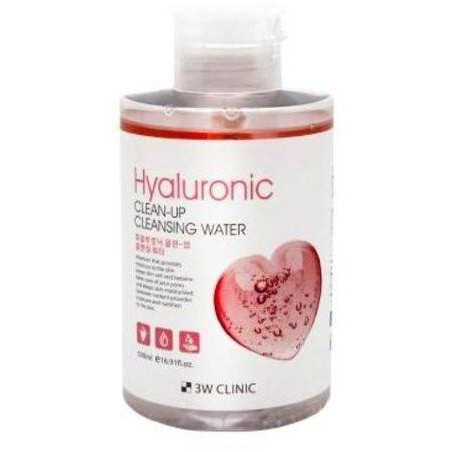 3W CLINIC Міцелярна вода  Hyaluronic Clean-Up Cleansing Water Зволожувальна 500 мл (8809772620223) - зображення 1