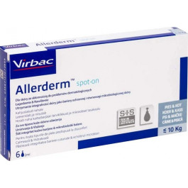 Virbac Капли для наружного применения  для лечения дерматозов у кошек и собак меньше 10 кг, Аллердерм спот-