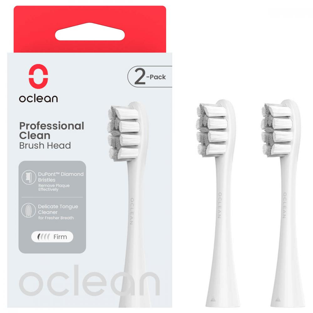 Oclean Brush Head Professional clean 2-pack Grey (6970810554090) - зображення 1