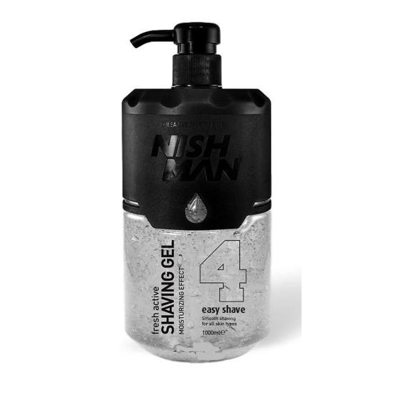 Nishman Гель для гоління  No4 Easy Shave безбарвний з дозатором, 1000 мл - зображення 1