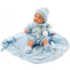 Llorens Жоэль плачущий малыш с голубым пледом 38 см (38937) - зображення 1