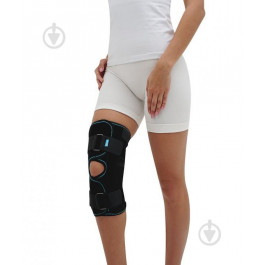 Алком Бандаж на колінний суглоб із поліцентричними шарнірами роз’ємний  3052 р. 6 чорний