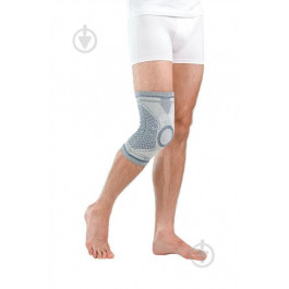 Алком Бандаж на колінний суглоб із силіконовим кільцем  3023 р. 4 сірий