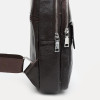 Keizer Темно-коричнева чоловіча сумка-слінг із натуральної шкіри на дві блискавки  (22098) - зображення 4