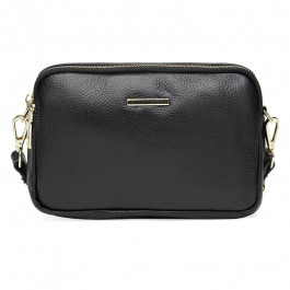 Borsa Leather Жіноча сумка крос боді  чорна (K11906-black)