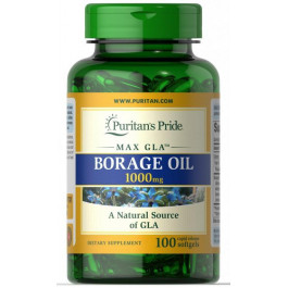 Puritan's Pride Borage Oil 1000 mg (Масло Огуречника) 100 Rapid Release Softgels