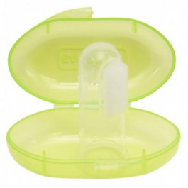 Baby Team Дитяча зубна щітка  силіконова щітка-масажер з контейнером (7200_салатовый) силиконовая щетка-массаж