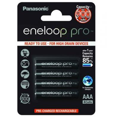 Panasonic AAA 900mAh NiMh 4шт Eneloop Pro (BK-4HCCE/4BE) - зображення 1