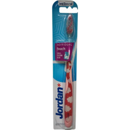 Jordan Dental Дизайнерська зубна щітка  Individual Reach Середньої жорсткості Рожева з хмаринками (7038516550385_р