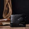 Karya Чоловічий гаманець із затискачем для купюр з натуральної фактурної шкіри під крокодила  (2421043) - зображення 8