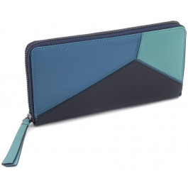 Visconti Кожаный кошелёк женский на молнии  BRC98 BLUE
