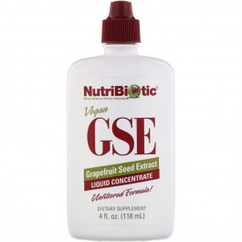 NutriBiotic Жидкий концентрат GSE, экстракт семян грейпфрута, Grapefruit Seed Extract, NutriBiotic, 118 мл