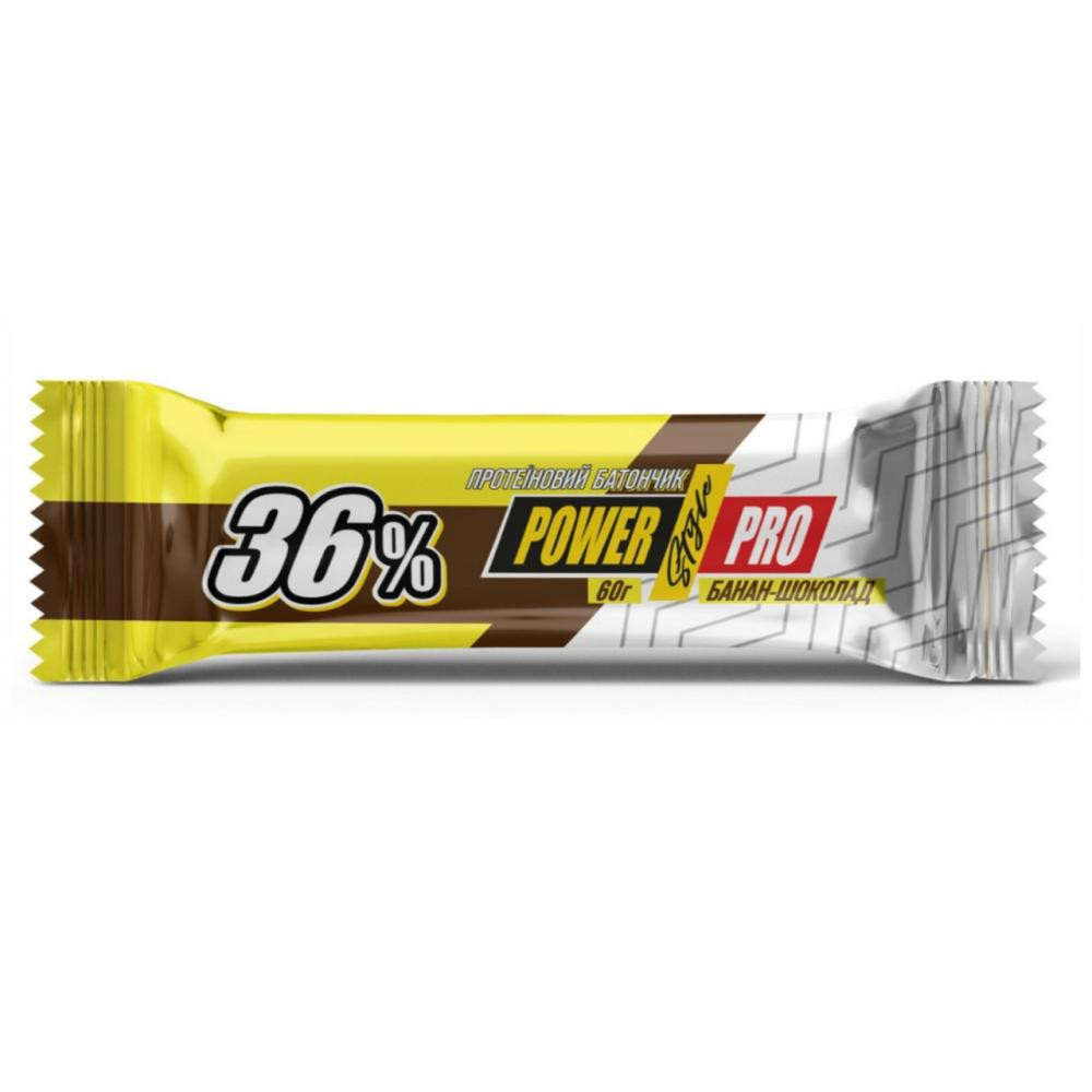 Power Pro Протеїновий батончик 36% 20x60 g Банан-шоколад - зображення 1