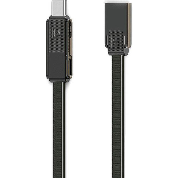 REMAX Gplex 3-in 1 USB-A to Lightning/Micro-USB/Type-C 1m Dark Gray (RC-070TH-DG) - зображення 1