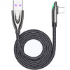 Essager Bullet Train Cable 6A 66W USB-A to Type-C 2m Black (EXCT-FXHA01) - зображення 1