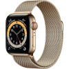Apple Watch Series 6 GPS + Cellular 44mm Gold Stainless Steel Case w. Gold Milanese L. (M07P3) - зображення 1