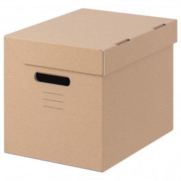 IKEA PAPPIS Коробка с крышкой, коричневый (001.004.67)
