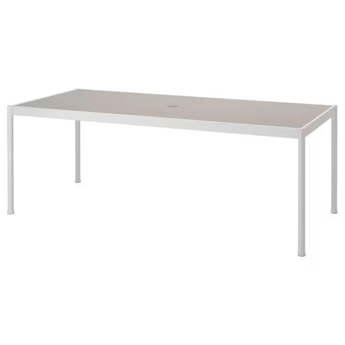 IKEA SEGERON, 105.108.07, Стіл, для саду, білий, бежевий, 91х212 см - зображення 1