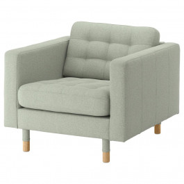 IKEA LANDSKRONA кресло, drewno, Gunnared jasnozielony (892.697.21)