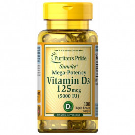   Puritan's Pride Vitamin D3 5000 IU 100 капсул