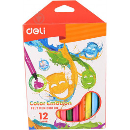 Deli Фломастеры Color Emotion 12 шт. EС10100