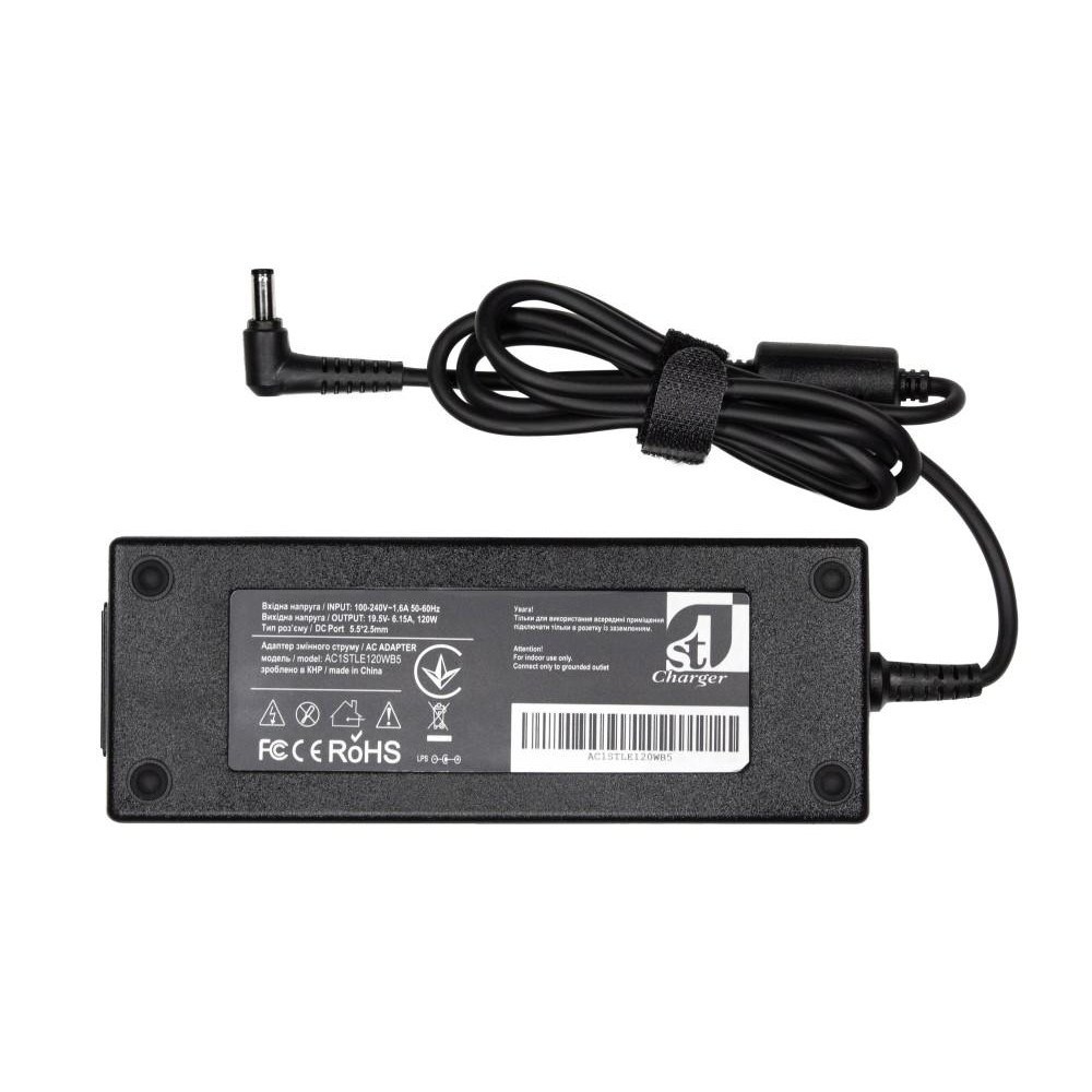 1StCharger Lenovo 19.5V 120W 6.15A 5.5х2.5мм (AC1STLE120WB5) - зображення 1