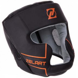 Zelart Шлем боксерский с полной защитой кожаный VL-3151, размер XL, черный