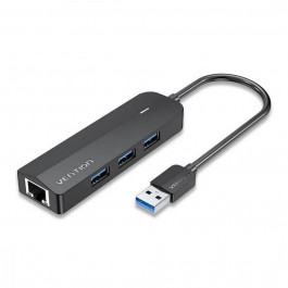 Vention Hub USB 3.0 to 3хUSB 3.0/RJ45 Black (CHNBB)