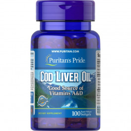   Puritan's Pride Cod Liver Oil 415 mg 100 капс