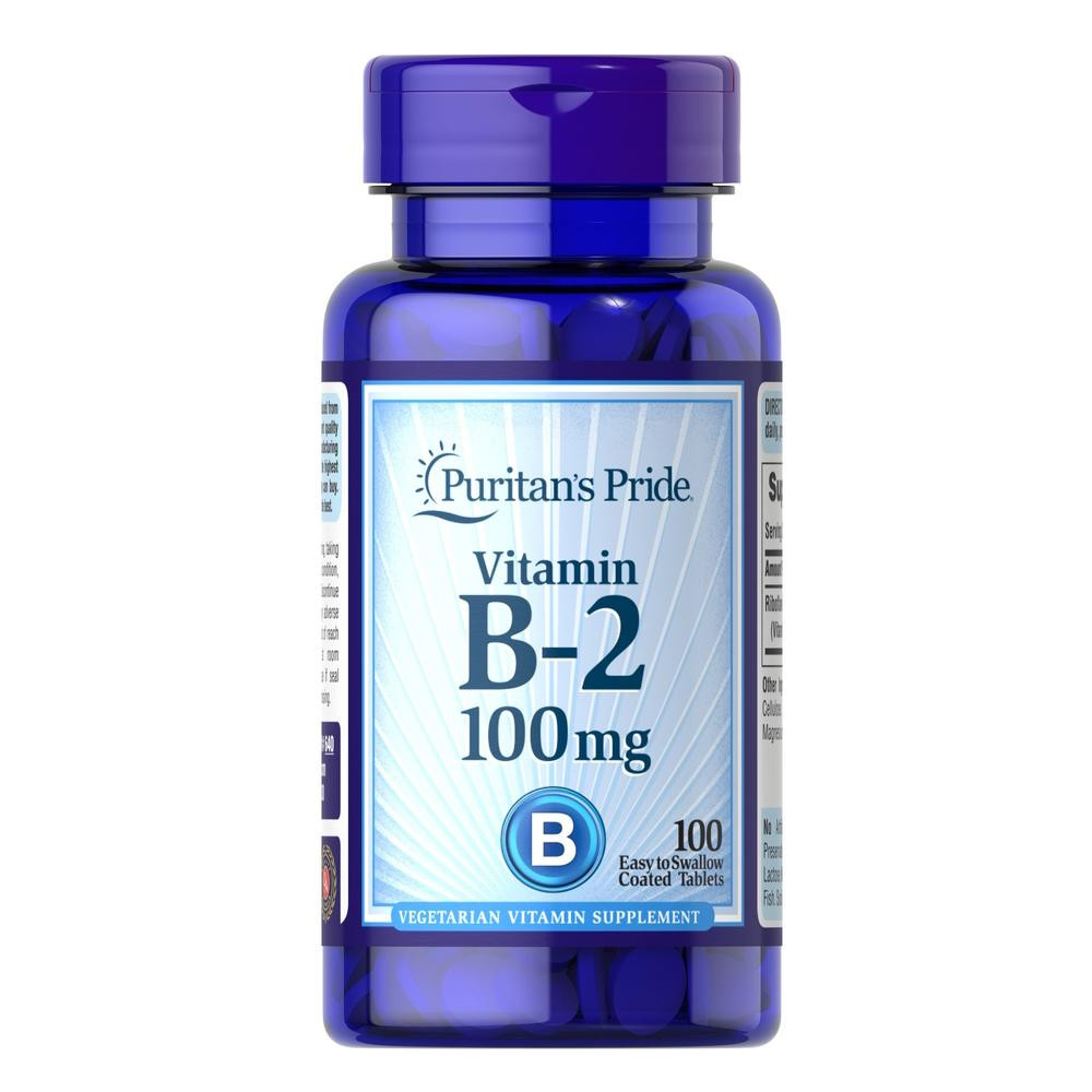 Puritan's Pride Vitamin B-2 (Riboflavin) 100 mg 100 табл - зображення 1