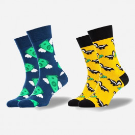 GoodSox Набір шкарпеток  Skunk+Cash Flow 8043 41-46 2 пари Жовтий/Темно-синій (4820216456140)