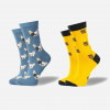 GoodSox Набор носков  Bulldogs+Yellow owls 8053 35-40 2 пары Синий/Желтый (4820216456133) - зображення 1