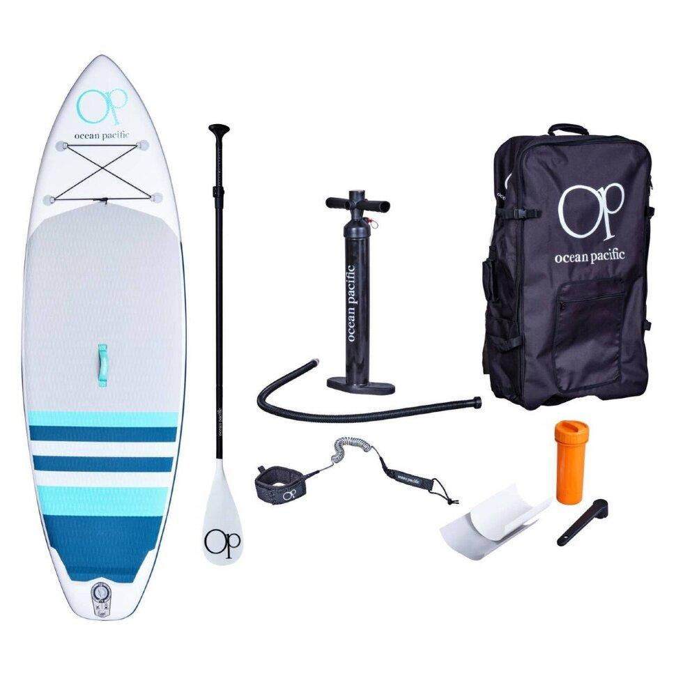 Discovery Надувна SUP дошка Ocean Pacific Sunset All Round 96 - White/Grey/Teal - зображення 1