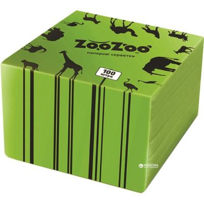 ZooZoo Салфетки бумажные 100 шт Зеленые (4823019009330) - зображення 1