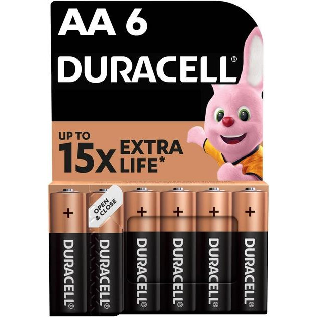 Duracell AA bat Alkaline 6шт Basic 81551272 - зображення 1