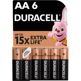 Duracell AA bat Alkaline 6шт Basic 81551272