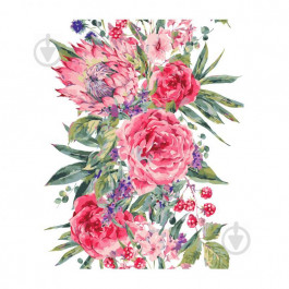 STRATEG Картина по номерам  Розовые цветы 40x50 см VA-3026