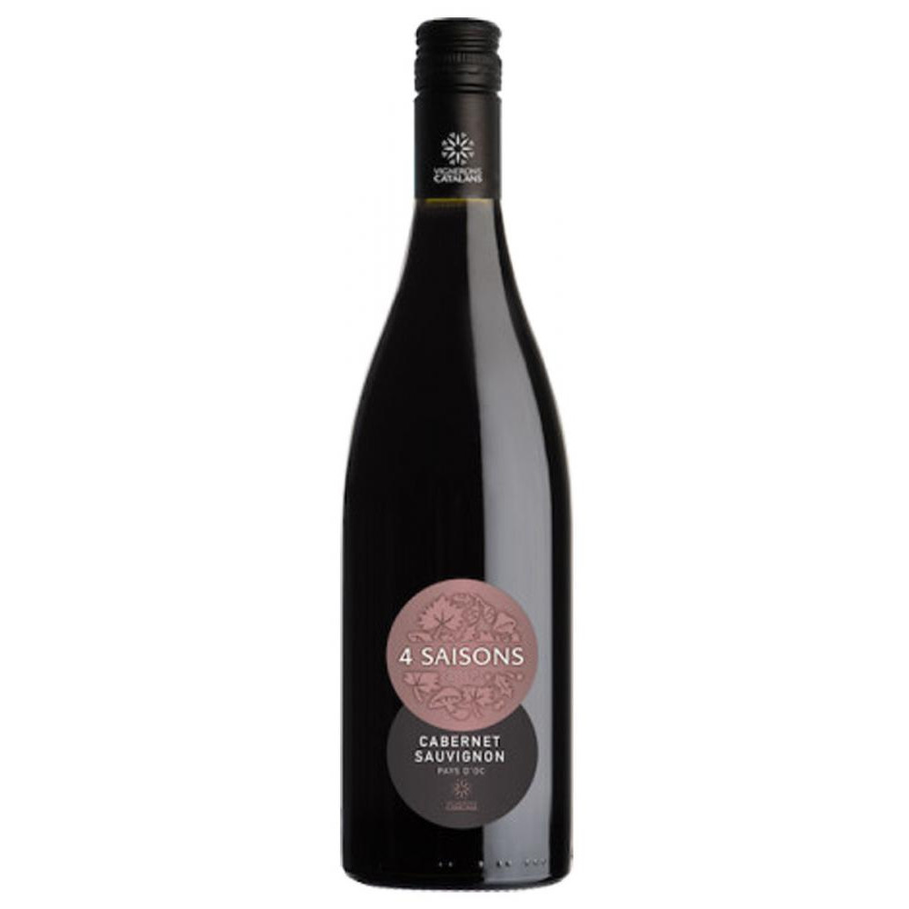 Vignerons Catalans Вино  Pays d'Oc 4 Saisons Cabernet Sauvignon 0,75 л тихе червоне (3233960011800) - зображення 1
