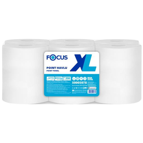 Focus Паперові рушники  XL Centerpulle 100% Cellulose 1 шар 1000 аркушів 6 шт (8690536025770) - зображення 1