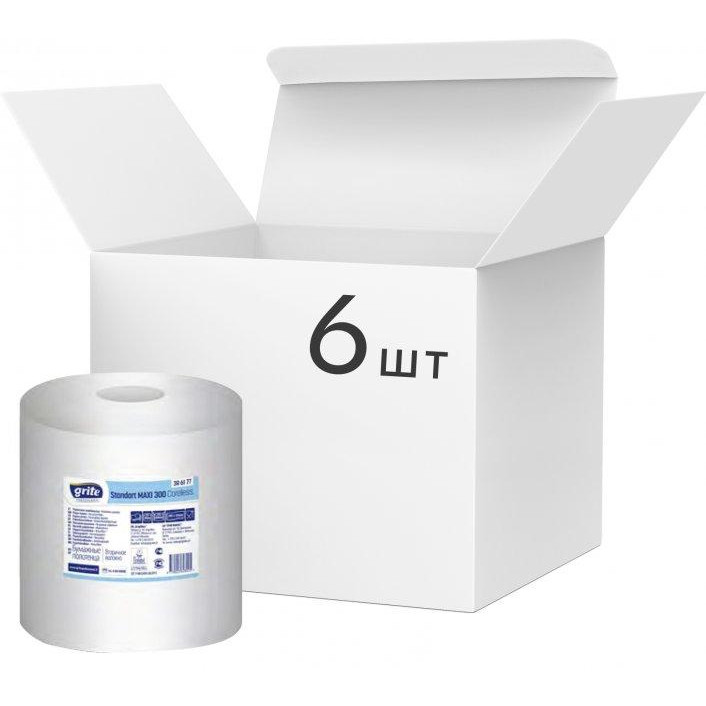 Grite Бумажные полотенца  Standart Maxi с центральным извлечением 1 слой 952 отрыва 6 рулонов (47700232284 - зображення 1